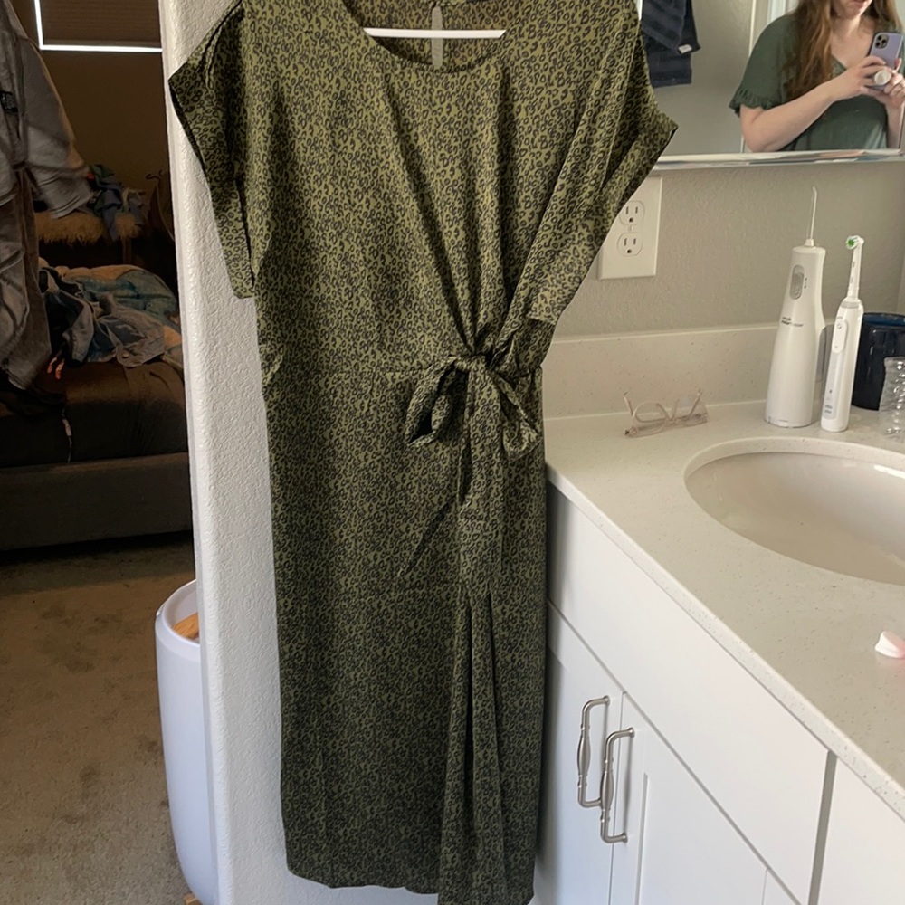 NWT Green leopard dress